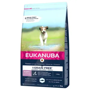 3kg Eukanuba Grain Free Puppy Small / Medium Breed lazaccal száraz kutyatáp