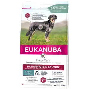 2,3kg Eukanuba Adult Mono-Protein lazac száraz kutyatáp 10% kedvezménnyel