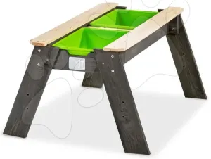 Homokozó asztal vízre és homokra cédrusból Aksent sand&water table Exit Toys nagy fedéllel térfogata 32 kg