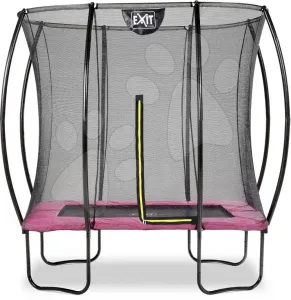 Trambulin védőhálóval Silhouette trampoline Exit Toys 153*214 cm rózsaszin