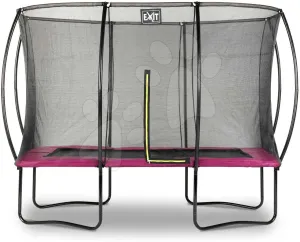 Trambulin védőhálóval Silhouette trampoline Exit Toys 214*305 cm rózsaszín
