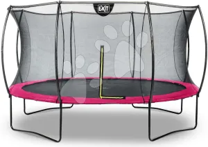Trambulin védőhálóval Silhouette trampoline Exit Toys kerek 366 cm átmérővel rózsaszín