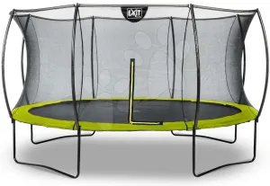 Trambulin védőhálóval Silhouette trampoline Exit Toys kerek 427 cm átmérővel zöld