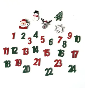 Fa díszek Adventi naptár | 29 db (karácsonyi fa dekorációk)