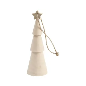 Karácsonyfa csillaggal - karácsonyi dísz (dekorálható fa termék)