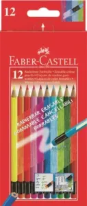 Szinesceruza készlet radírral- 12 szín (Faber Castel - Classic)