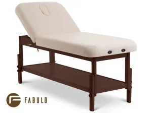 FABULO Spa Lux V2 Dark Set favázas fix masszázságy Kárpit színe: krém, Ágy szélessége: 81 cm
