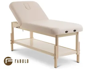 FABULO Spa Lux V2 Set favázas fix masszázságy Kárpit színe: krém, Ágy szélessége: 76 cm