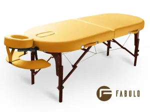 FABULO Diablo Oval Set összecsukható masszázságy Szín: sárga