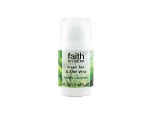 Faith in Nature Golyós dezodor Zöld tea és aloé vera (Natural Deodorant) 50 ml