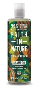 Faith in Nature Tápláló sampon száraz és nagyon száraz hajra Argan és shea vaj (Nourishing Shampoo) 400 ml