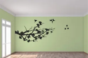 Falmatrica belső faág és repülő madarak számára 100 x 200 cm
