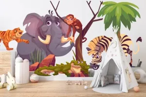 Falmatrica gyerekeknek animált állatok Madagaszkár 80 x 160 cm