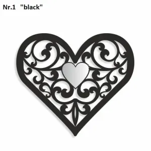 Szív alakú fali dekoráció Fekete #1442443