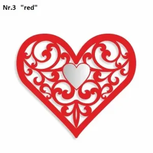 Szív alakú fali dekoráció Piros #1442442