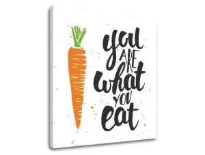 Vászonkép szöveggel You are what you eat (modern vászonképek szöveggel)