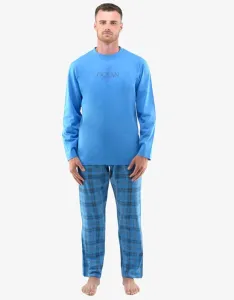 Trendi hosszú pizsama szett kék színben Ocean