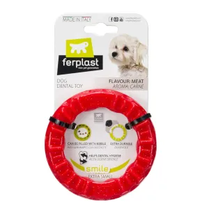 Ferplast Smile rágógyűrű, kutyajáték, piros, Ø 8,5 x M 1,7 cm