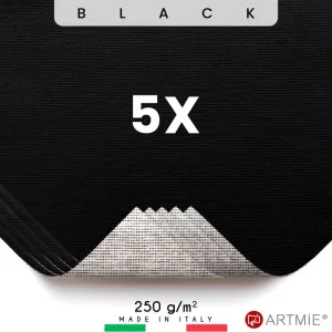 Fekete festővászon minták ARTMIE - 5 db (vászonminta ARTMIE)