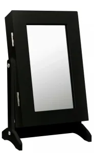 Asztali ékszertartó tükörrel 21 x 15 x 35 cm - fekete