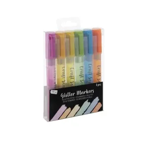 Glitter marker készlet 6 db (glitter markerek)