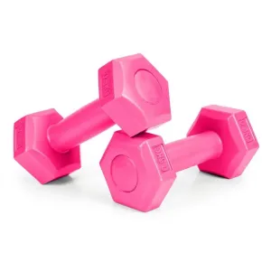 Fitness súlyzókészlet 2x 0,5 kg rózsaszínben
