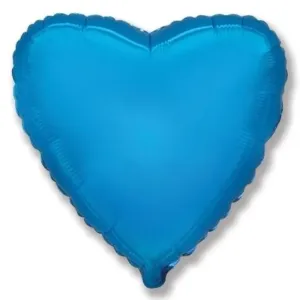 Fólia léggömb 45 cm kék szív - Flexmetal