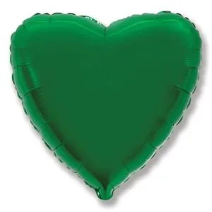 Fólia léggömb 45 cm Szív zöld - Flexmetal