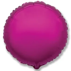 Léggömb 45 cm-es kerek fémes sötét rózsaszín (fukszia) - Flexmetal