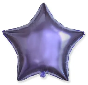 LILA csillag alakú fólia lufi - 45 cm - Flexmetal #255473