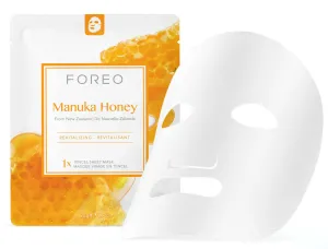 Foreo Revitalizáló szövet maszk érett bőrre Manuka Honey (Revitalizing Sheet Mask) 3 x 20 g