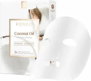 Foreo Tápláló vászonmaszk vízhiányos bőrre Coconut Oil (Nourishing Sheet Mask) 3 x 20 g