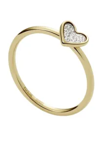 Fossil Romantic aranyozott gyűrű Valentine JF03943710 57 mm