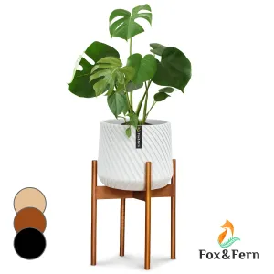 Fox & Fern Zeist, virágállvány, 2 magasságban, kombinálható, betolható dizájn, természetes #32061