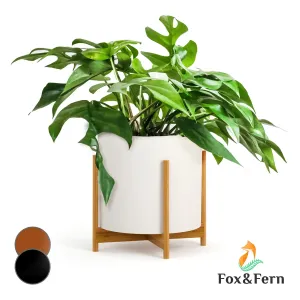 Fox & Fern Zeist, virágállvány, 2 magasságban, kombinálható, betolható dizájn, természetes #32071