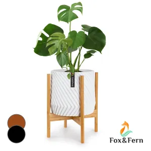 Fox & Fern Zeist, virágállvány, 2 magasságban, kombinálható, betolható dizájn, természetes #32070