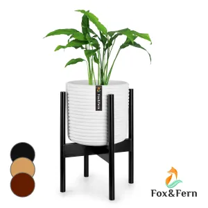 Fox & Fern Zeist, virágállvány, 2 magasságban, kombinálható, betolható dizájn, természetes #1564499