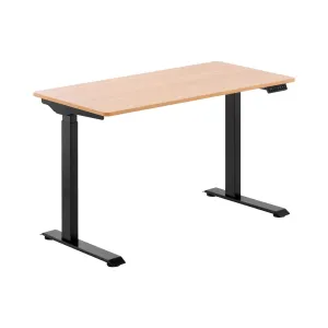Állítható magasságú íróasztal - 90 W - 730–1233 mm - barna/fekete | Fromm & Starck