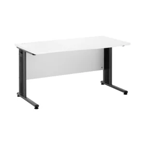 Íróasztal - 140 x 73,5 cm - fehér/szürke | Fromm & Starck