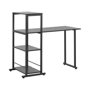 Íróasztal - polccal - 110 x 50 cm - 105 kg - fekete | Fromm & Starck