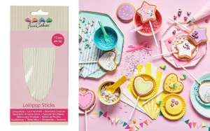 Pálcikák (nyalókapálcikák) cake pops és nyalókákhoz 50 db - Lollipop Sticks - 12 cm - FunCakes #1434998