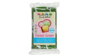 Forest Green hengerelt fondant - zöld 250 g - FunCakes