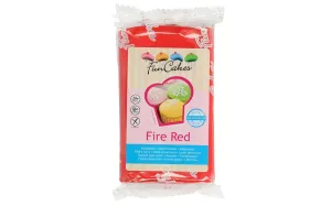 Piros hengerelt fondant Fire Red (színes fondant) 250 g - FunCakes