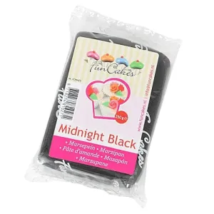 Fekete marcipán Midnight Black 250 g - FunCakes #253618