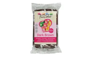 Marcipán sötétbarna 250 g -  Dark Brown - FunCakes #253654