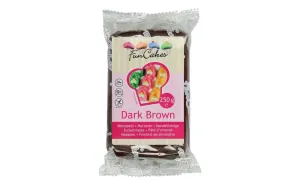 Marcipán sötétbarna 250 g -  Dark Brown - FunCakes #1433959