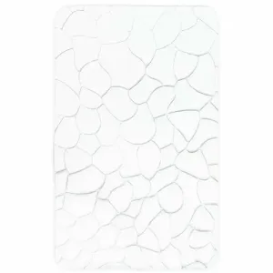Kövek fürdőszobaszőnyeg memóriahabbal, fehér, 40 x 50 cm, 40 x 50 cm