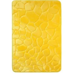 Kövek fürdőszobaszőnyeg memóriahabbal sárga, 50 x 80 cm, 50 x 80 cm