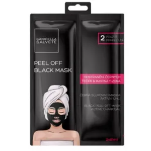 Gabriella Salvete Fekete lehúzható arcmaszk Active Charcoal (Black Peel-Off Mask) 2 x 8 ml