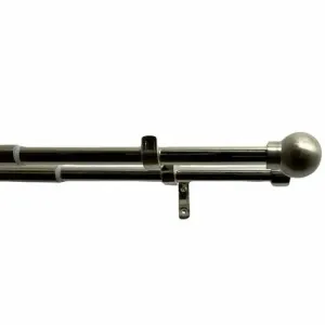 Golyó dupla karnis szett, széthúzható 16/19mm rozsdamentes acél, 120 - 230 cm, gyűrűk nélkül., 120 - 230 cm